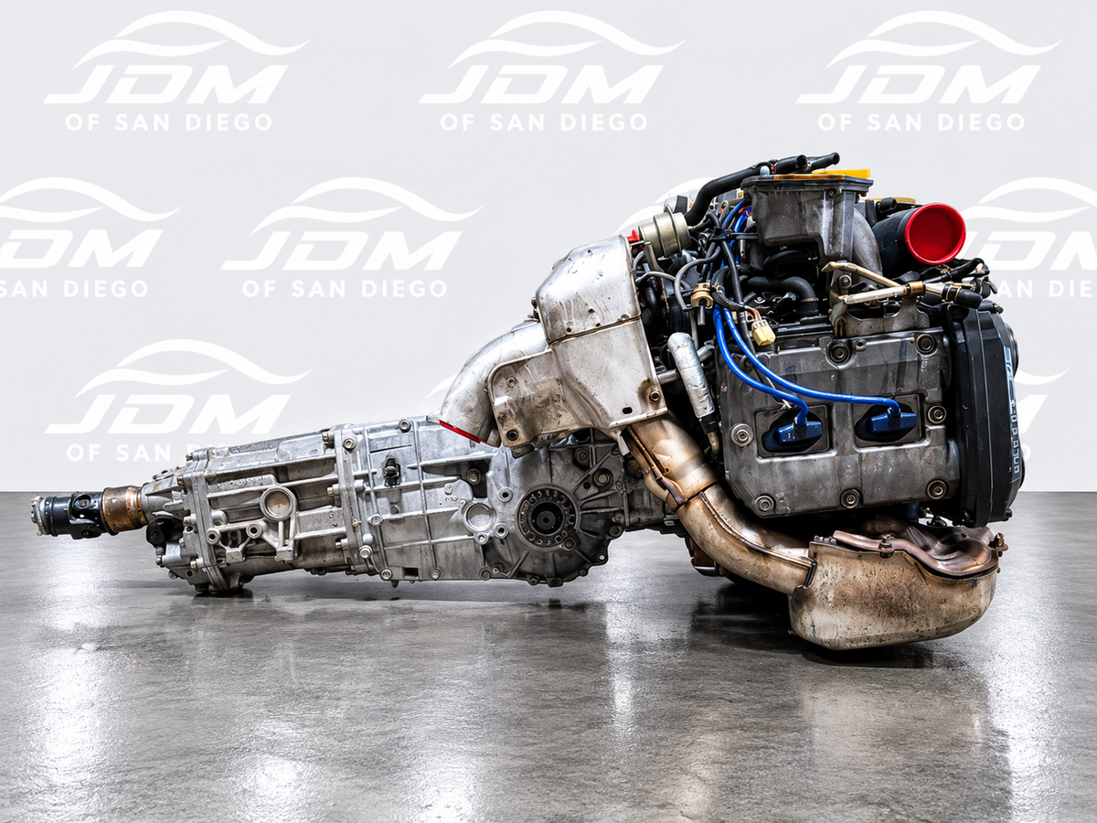 JDM SUBARU STI EJ20 2.0L GC8 TURBO ENGINE AND 5 SPEED MANUAL TRANSMISSION