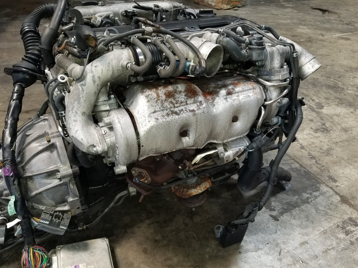 2JZGTE Non-VVTi Twin Turbo 3.0L Toyota 2JZ Engine with Automatic Transmission Complete Swap