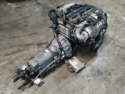 2JZGTE Non-VVTi Twin Turbo 3.0L Toyota 2JZ Engine with Automatic Transmission Complete Swap
