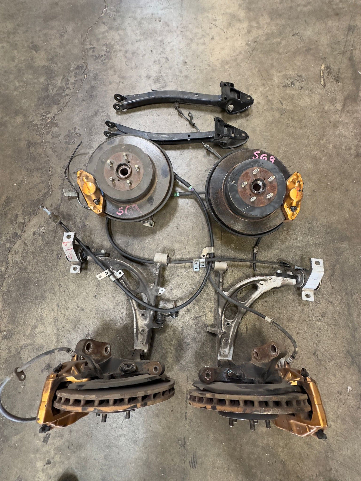 JDM SUBARU FORESTER STI SG9 BREMBO BRAKES CONVERSION 5X100 2003-2008