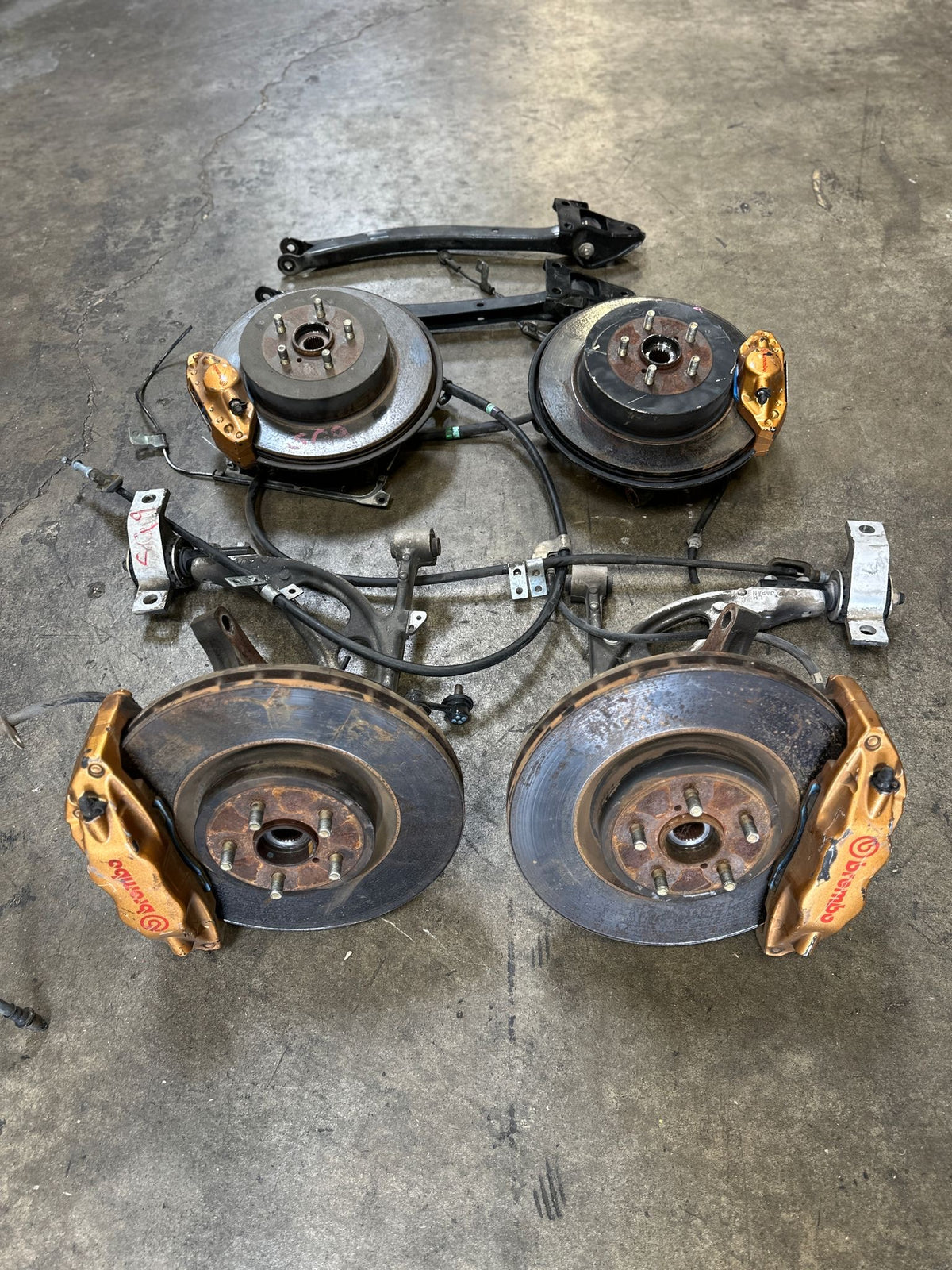 JDM SUBARU FORESTER STI SG9 BREMBO BRAKES CONVERSION 5X100 2003-2008
