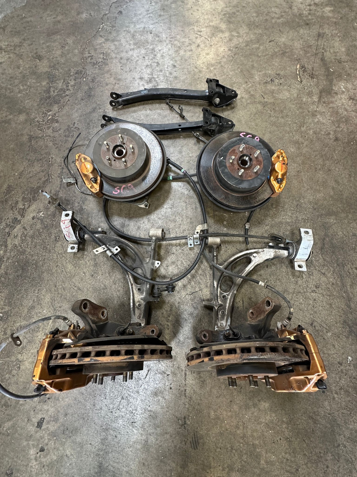 JDM SUBARU FORESTER STI SG9 BREMBO BRAKES CONVERSION 5X100 2003-2008