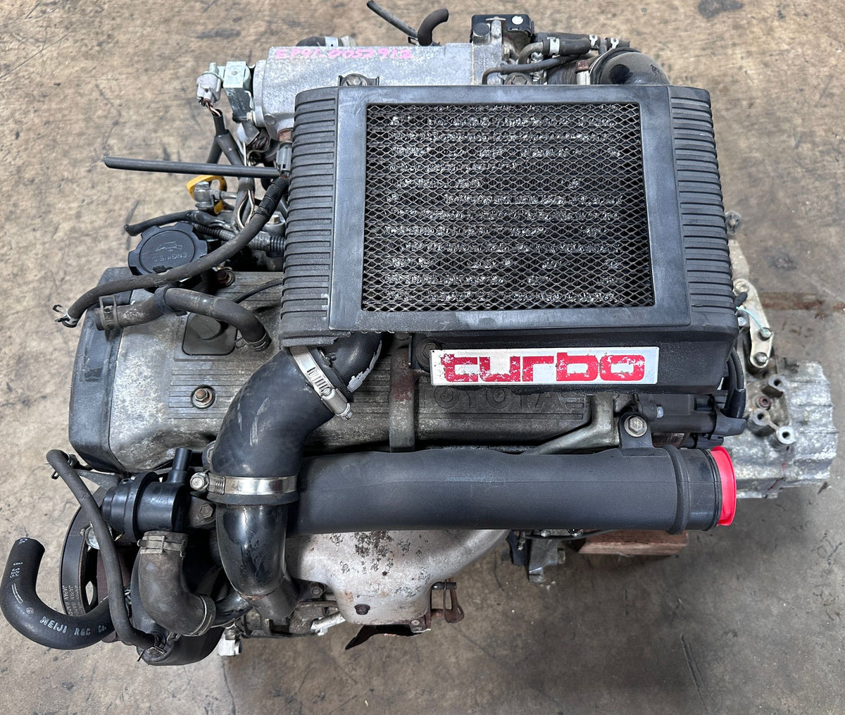 JDM TOYOTA STARLET 1.3L TURBO ENGINE 5 SPEED MT TRANSMISSION 4E-FTE