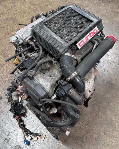 JDM TOYOTA STARLET 1.3L TURBO ENGINE 5 SPEED MT TRANSMISSION 4E-FTE