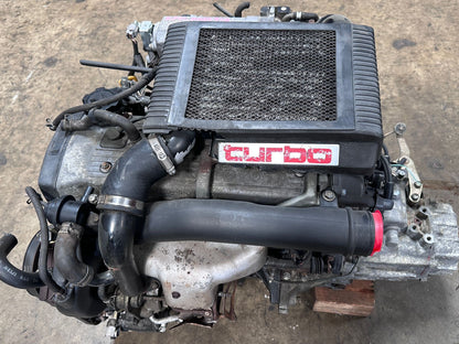 JDM TOYOTA STARLET 1.3L TURBO ENGINE 5 SPEED MT TRANSMISSION 4E-FTE