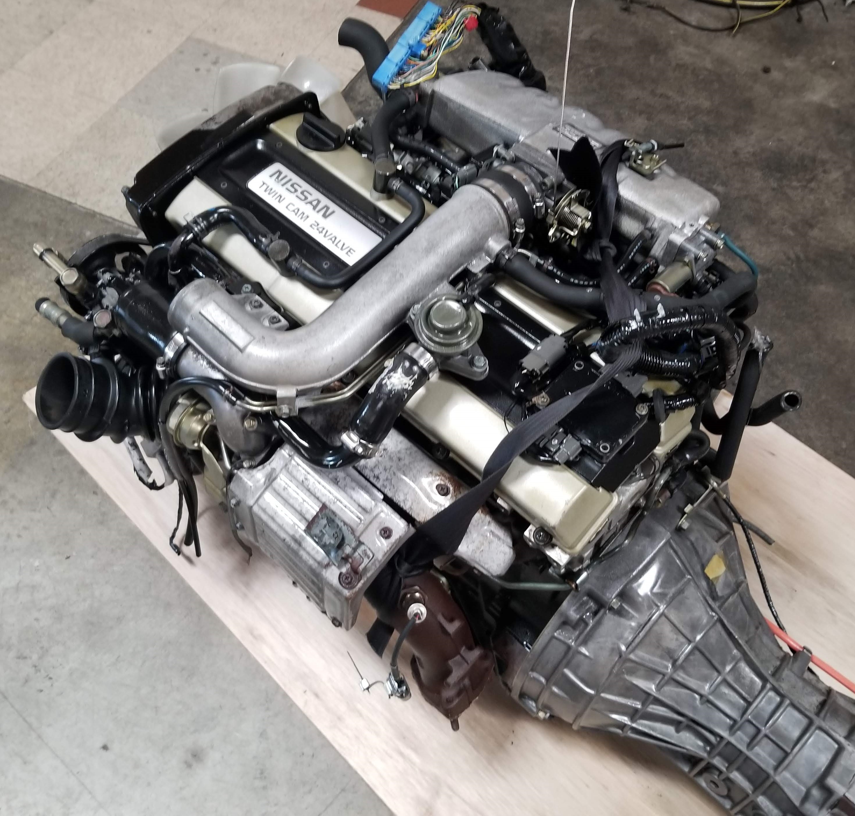 RB20DET 2.0L I6 Turbo Engine with 5-Speed Manual Transmission JDM ...